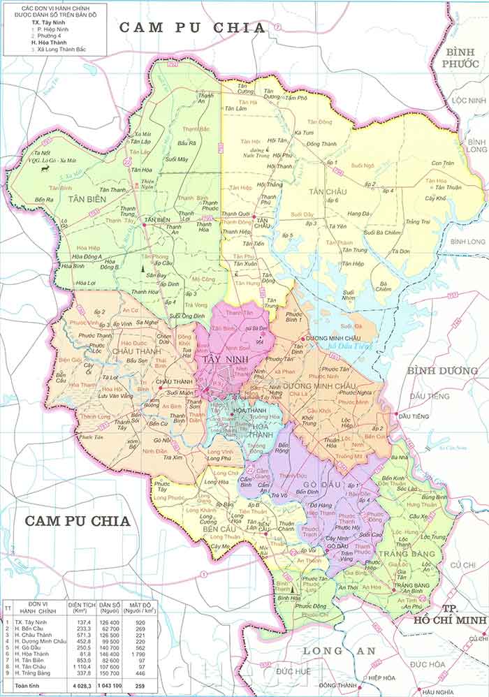 Bản đồ Tây Ninh